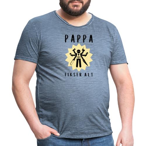 Gave til pappa - Pappa fikser alt - Vintage-T-skjorte for menn