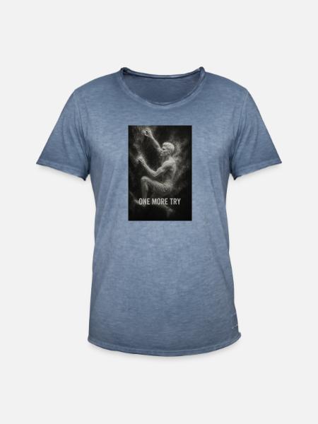 One more try. - Männer Vintage T-Shirt - Vintage Denim