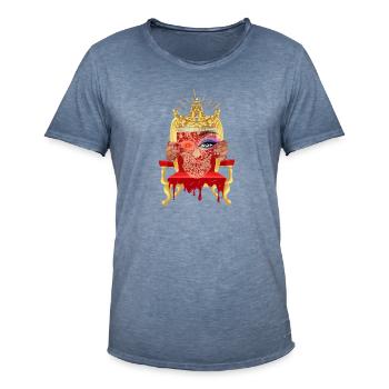 No Choice - T-shirt vintage Homme - vintage bleu jeans - Devant - Jose (178cm)