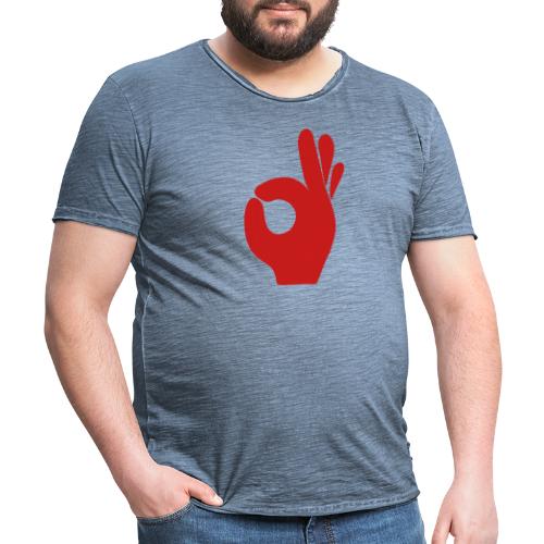 Tasty Hand rot - Männer Vintage T-Shirt