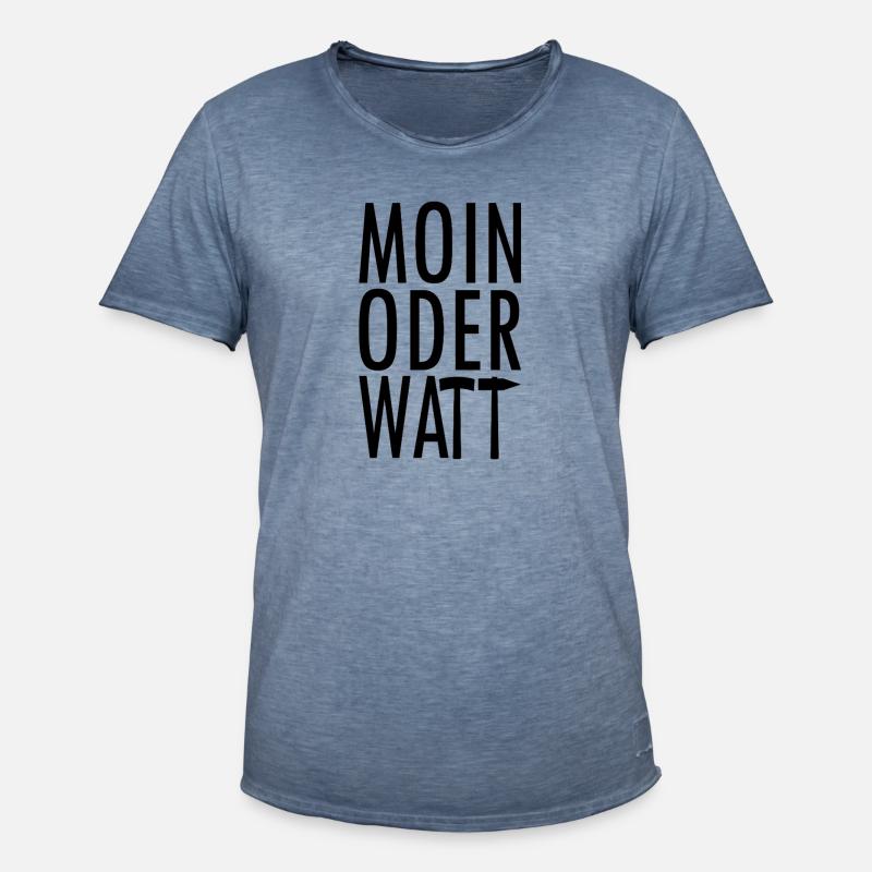 Moin oder Watt Ruhrpott - Männer Vintage T-Shirt - Vintage Denim
