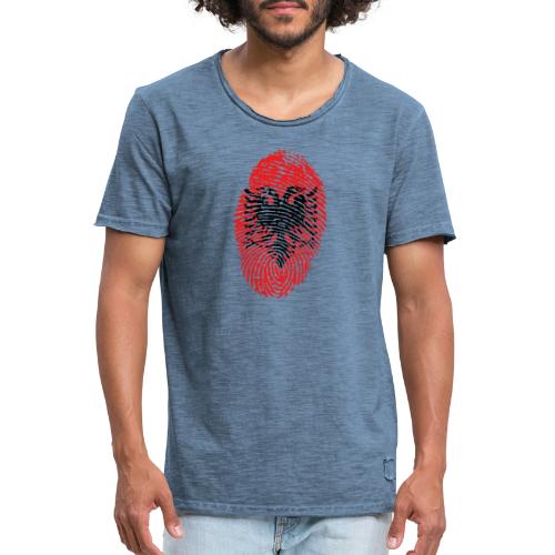 Albanischer Fingerdruck - Männer Vintage T-Shirt