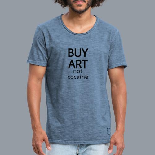 BUY ART NOT COCAINE (negro) - Camiseta vintage hombre