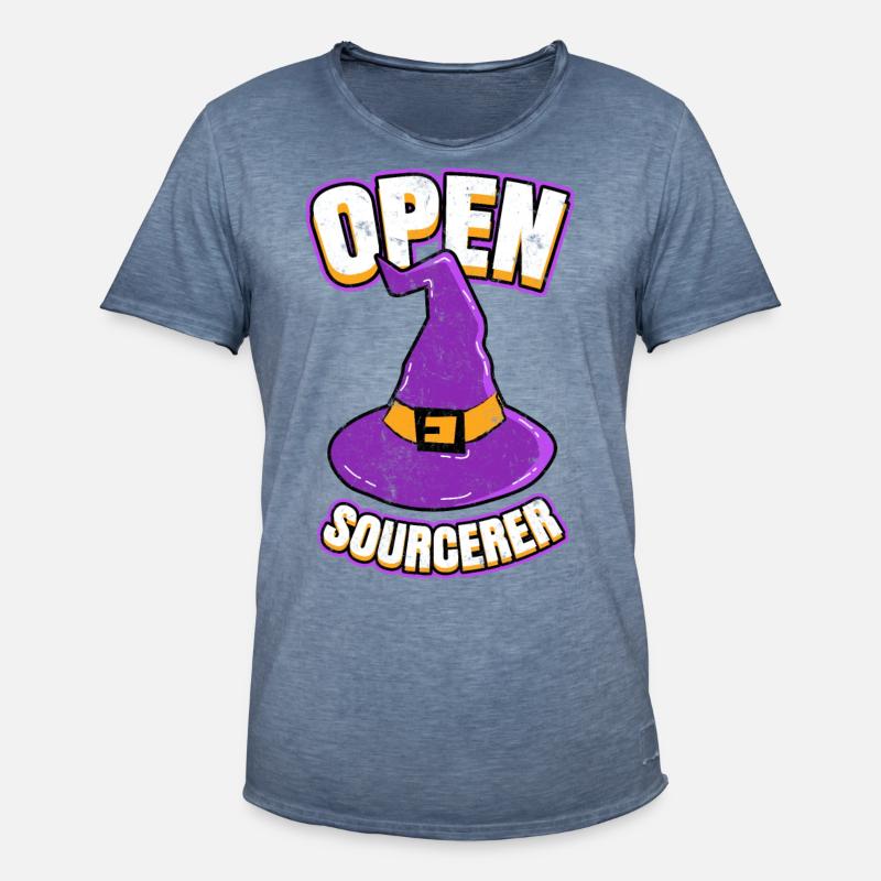 Open Sourcerer Programmierer Hacker - Männer Vintage T-Shirt - Vintage Denim