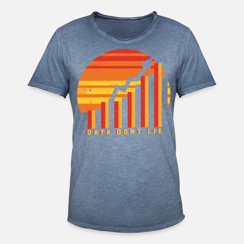 Behavioral Analyst Data Coding - Men's Vintage T-Shirt - vintage denim