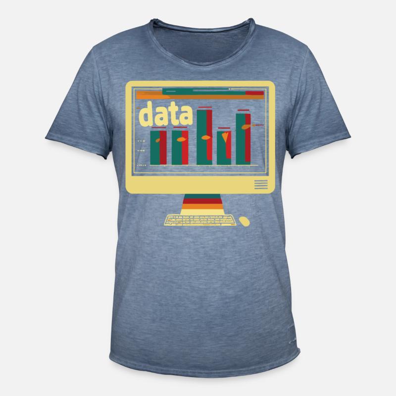 Behavioral Analyst Data Coding - Men's Vintage T-Shirt - vintage denim