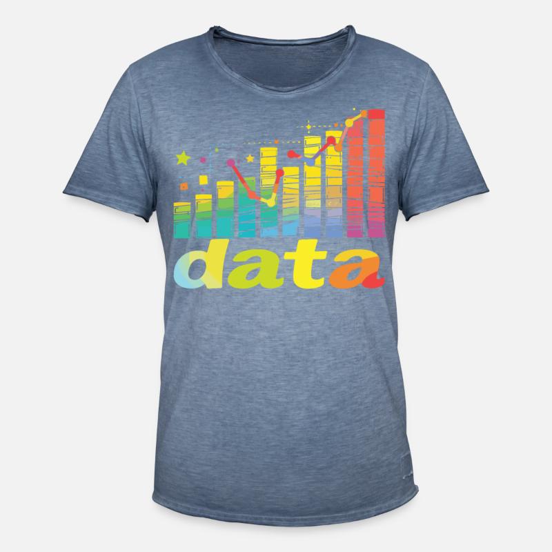 Behavioral Analyst Data Coding - Men's Vintage T-Shirt - vintage denim