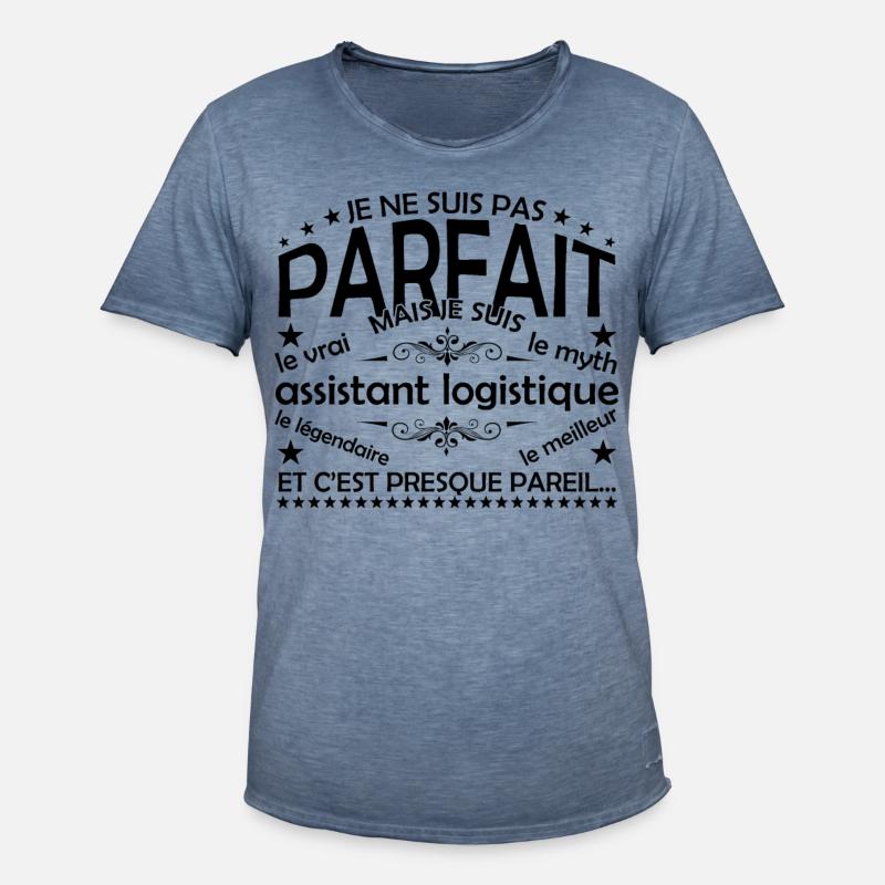 Logistik-Assistent Geschenk Logistik-Assistent l - Männer Vintage T-Shirt - Vintage Denim