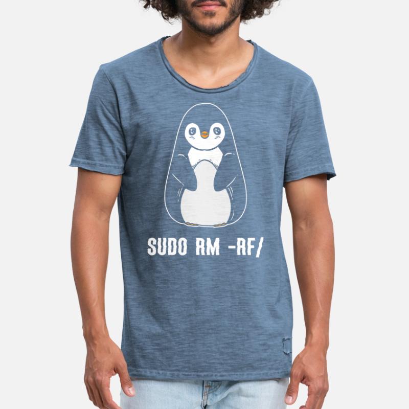 sudo rm rf / Linux Computer Programmer Männer Vintage T-Shirt