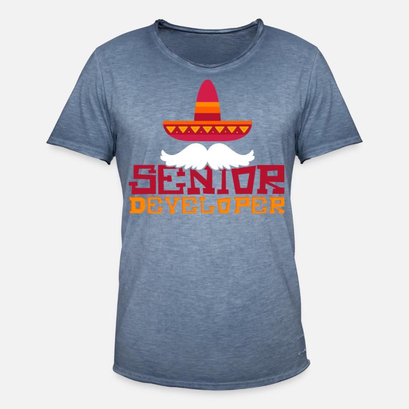Senior Developer Programming Programmer - Männer Vintage T-Shirt - Vintage Denim