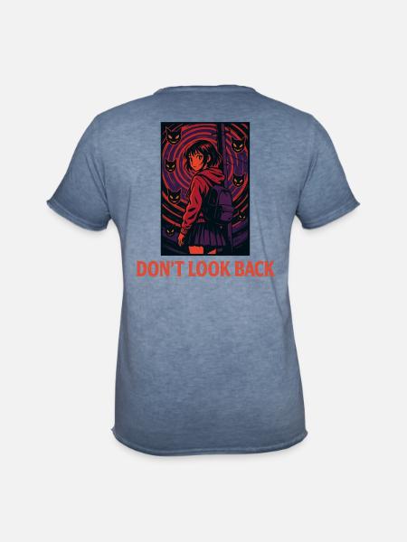 DON'T LOOK BACK - Men's Vintage T-Shirt - vintage denim