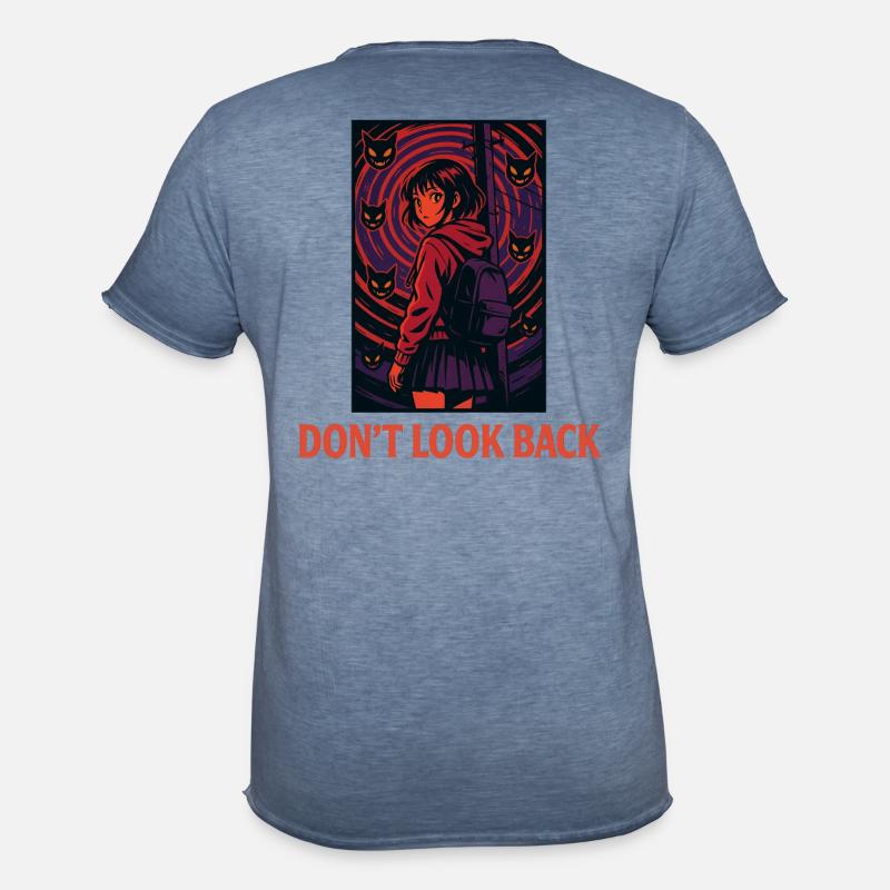 DON'T LOOK BACK - Männer Vintage T-Shirt - Vintage Denim