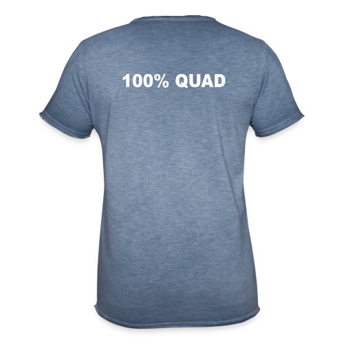 100% Quad - Ecriture blanche - Dos - T-shirt vintage Homme