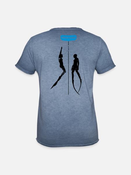 Never Alone II - Männer Vintage T-Shirt - Vintage Denim