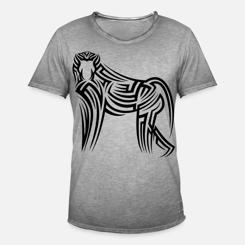 Monkey affe Tribal Tattoo - Männer Vintage T-Shirt - Vintage Grau