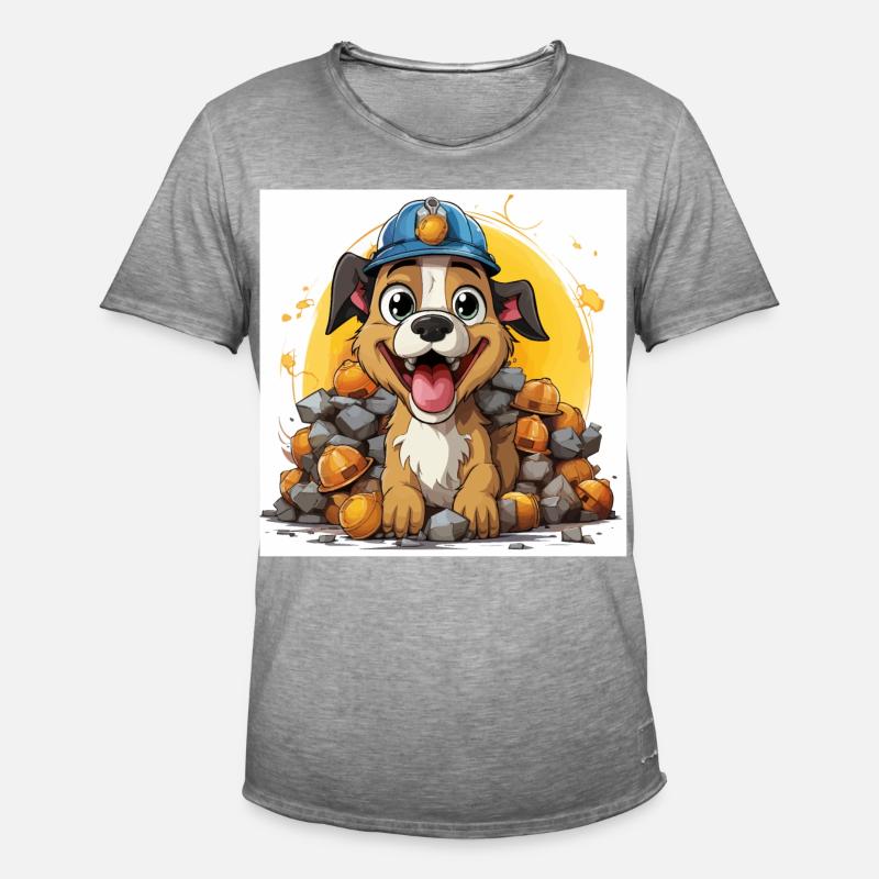 Der Hundebauer - Männer Vintage T-Shirt - Vintage Grau