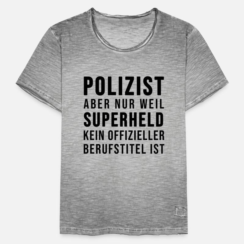 Polizist oder SUPERHELD Männer Vintage T-Shirt