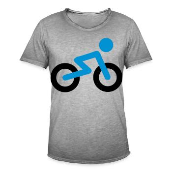 Fahrrad - Männer Vintage T-Shirt - Vintage Grau - Vorne