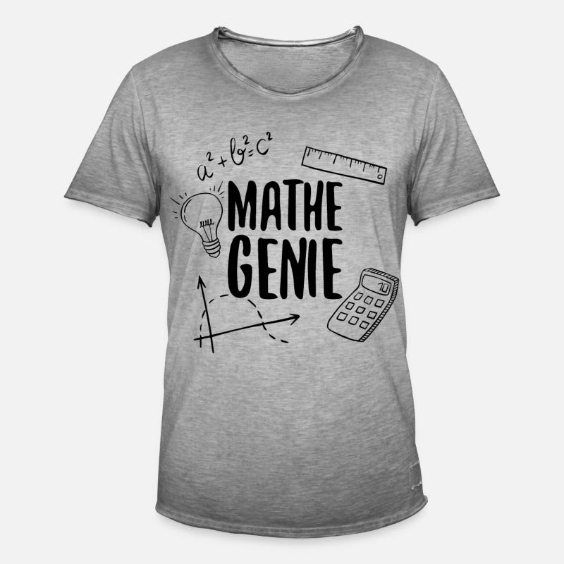 Math Genius Math Genius Math Mathematicien - T-shirt vintage Homme - vintage gris