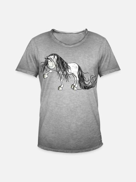 Andalusian Horse - Men's Vintage T-Shirt - vintage grey