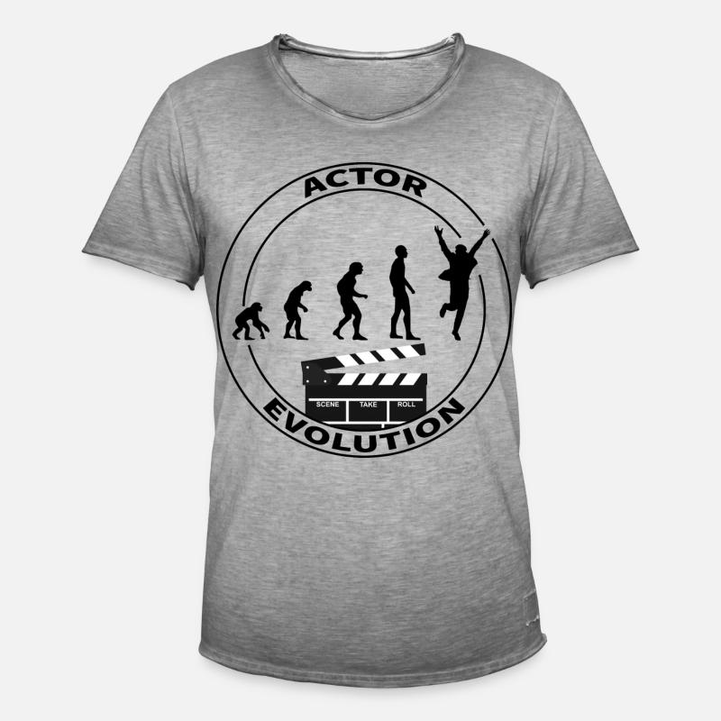 Cadeau d'interprète acteur d'évolution - T-shirt vintage Homme - vintage gris
