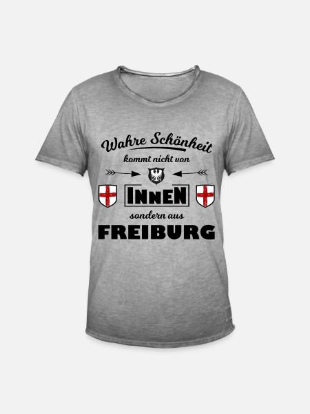 Freiburger im Breisgau - Männer Vintage T-Shirt - Vintage Grau