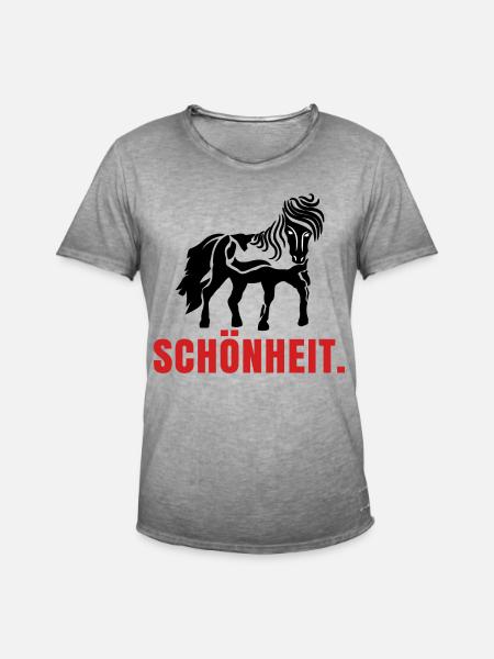 Pferde Spruch Pferdenarr Islandpferde Isländer - Männer Vintage T-Shirt - Vintage Grau