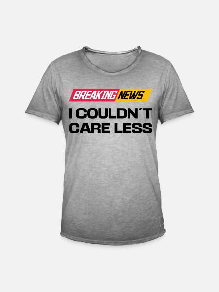 I don't care about the statement - Men's Vintage T-Shirt - vintage grey