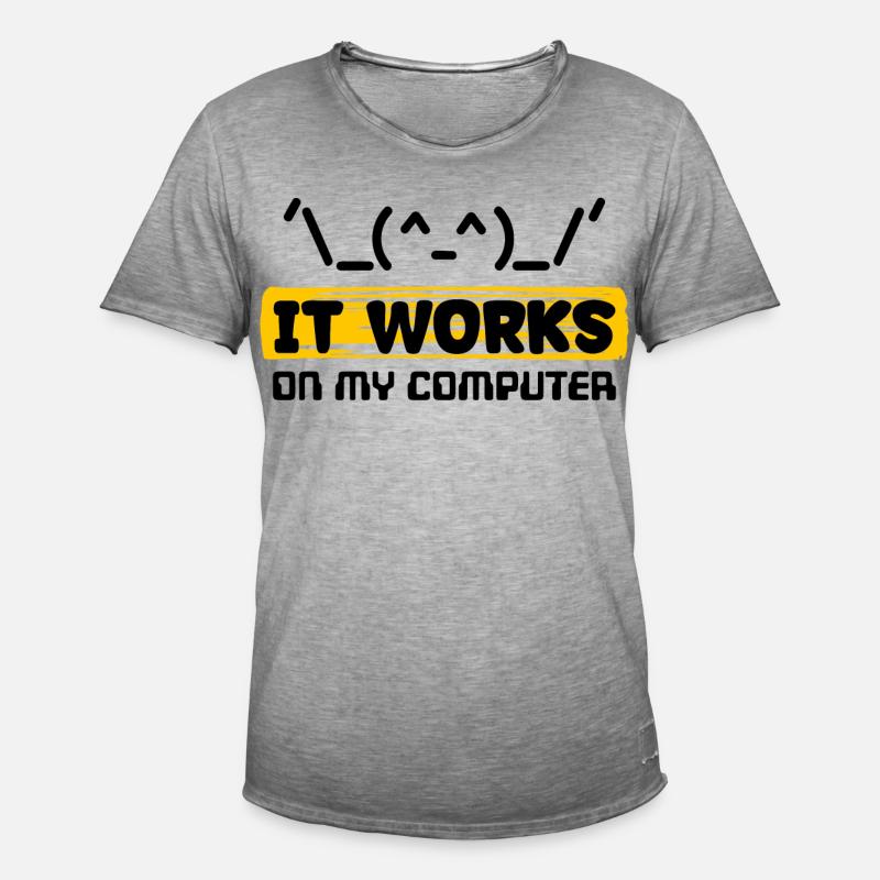 Coden Skripting Computerfreak Developer Statement - Männer Vintage T-Shirt - Vintage Grau