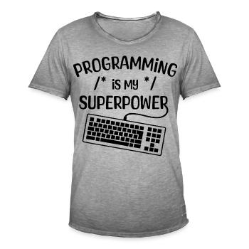 Computerfreak Statement Developer Programmierer - Männer Vintage T-Shirt - Vintage Grau - Vorne