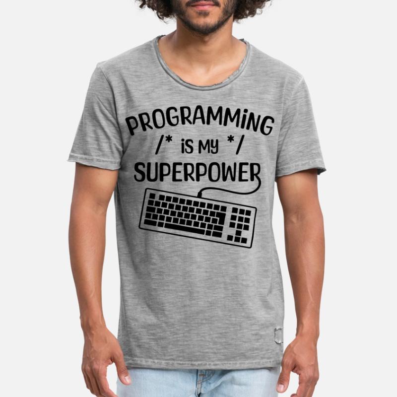 Computerfreak Statement Developer Programmierer Männer Vintage T-Shirt