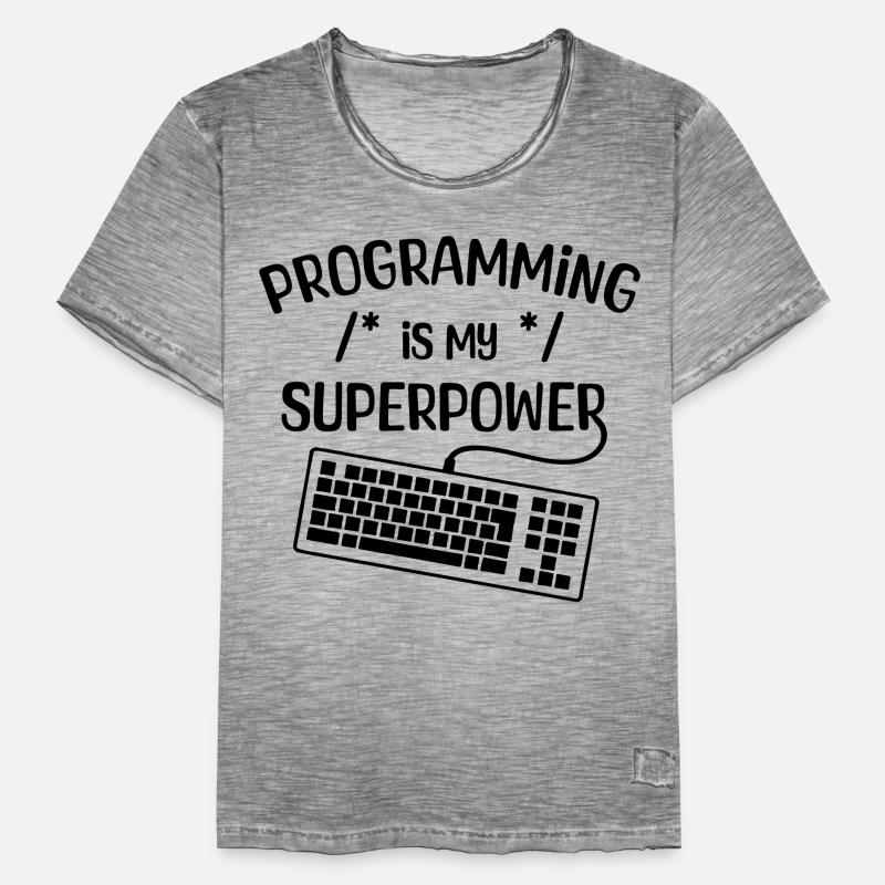 Computerfreak Statement Developer Programmierer Männer Vintage T-Shirt
