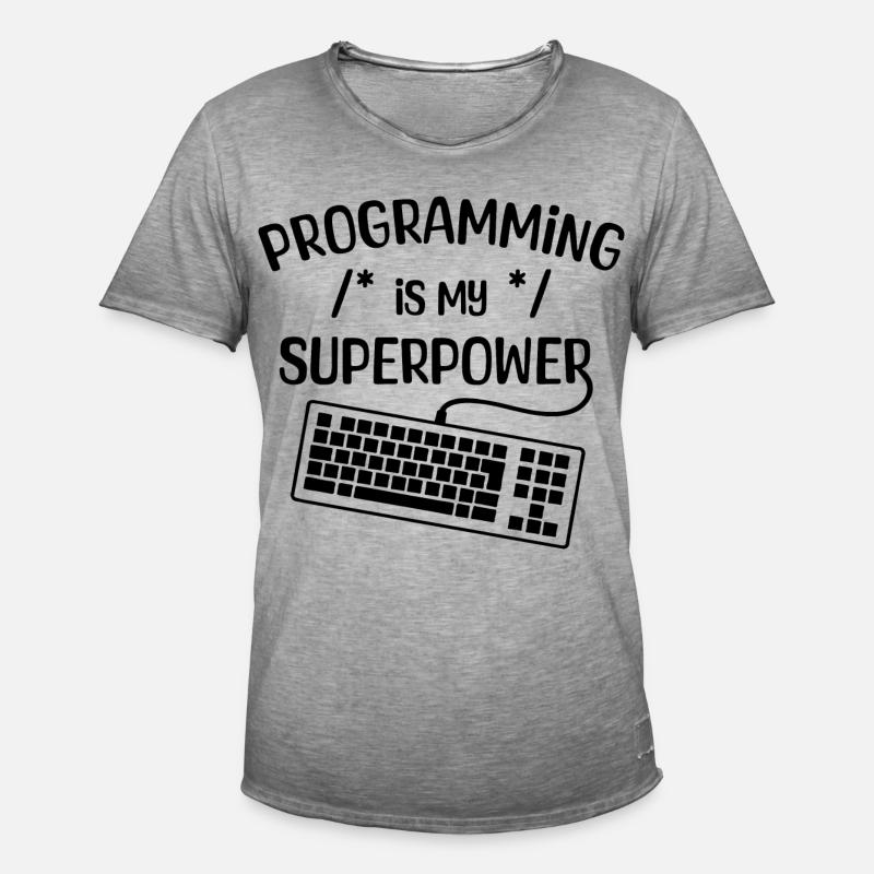 Computer Freak Statement Developer Programmer - Men's Vintage T-Shirt - vintage grey