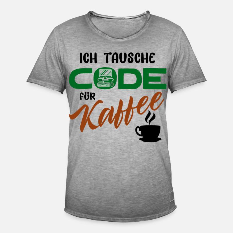 Programmierer Softwareentwickler Developer Code - Männer Vintage T-Shirt - Vintage Grau