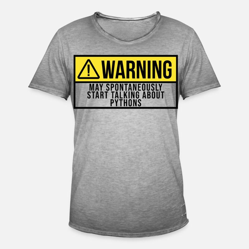 python - T-shirt vintage Homme - vintage gris