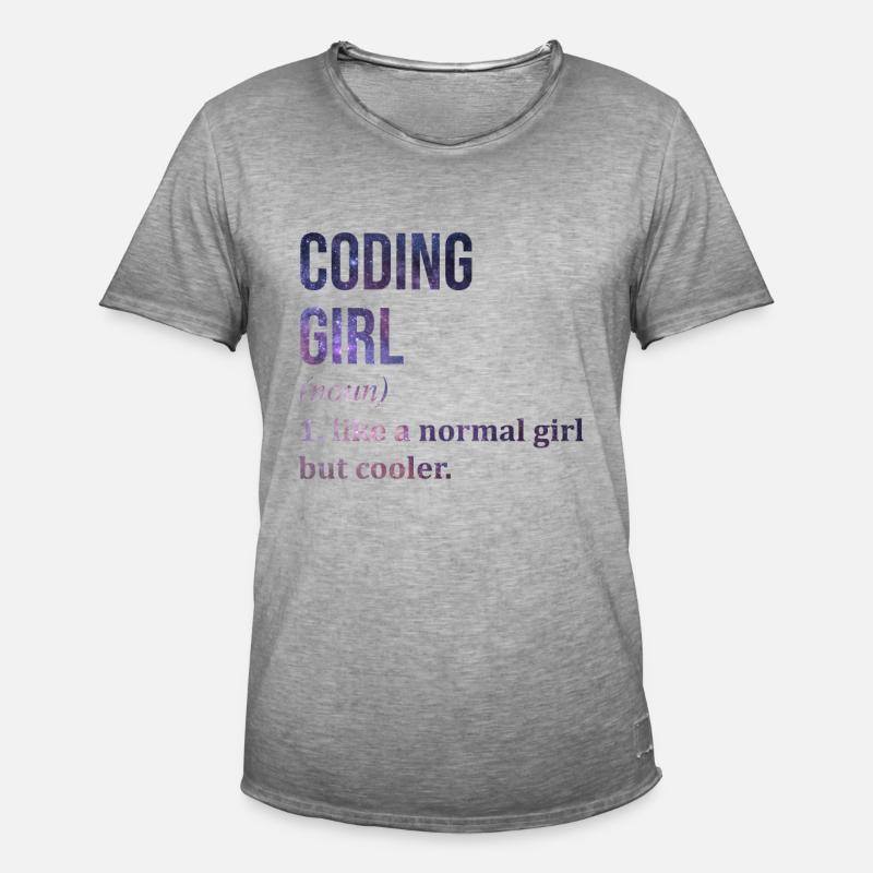 Codierung Codierung Codierung - Männer Vintage T-Shirt - Vintage Grau