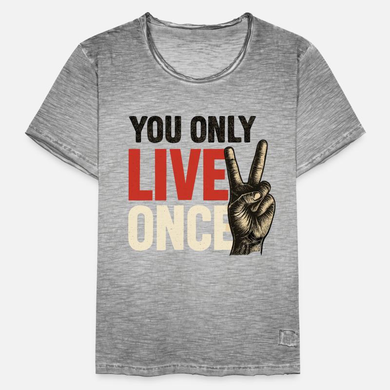 Du Lebst Nur Einmal Vintage Männer Vintage T-Shirt