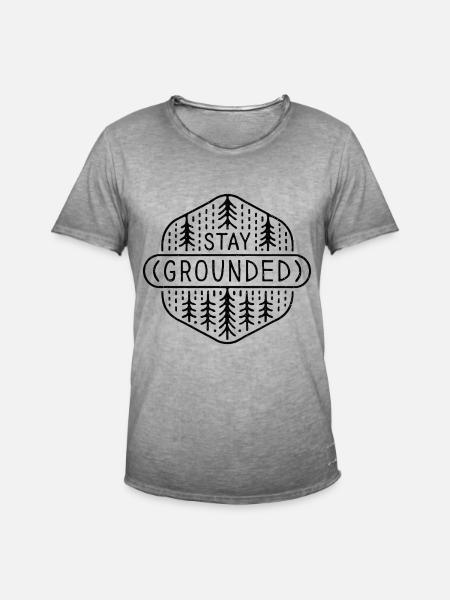 Grounding stay grounded mindfulness practice - Men's Vintage T-Shirt - vintage grey
