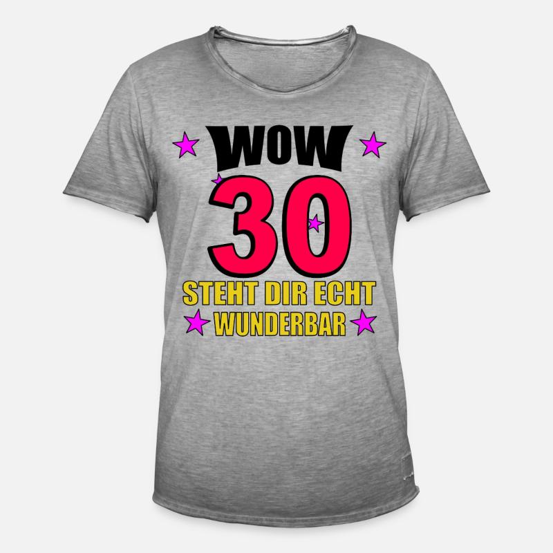 Steht Dir Echt Wunderbar - Männer Vintage T-Shirt - Vintage Grau