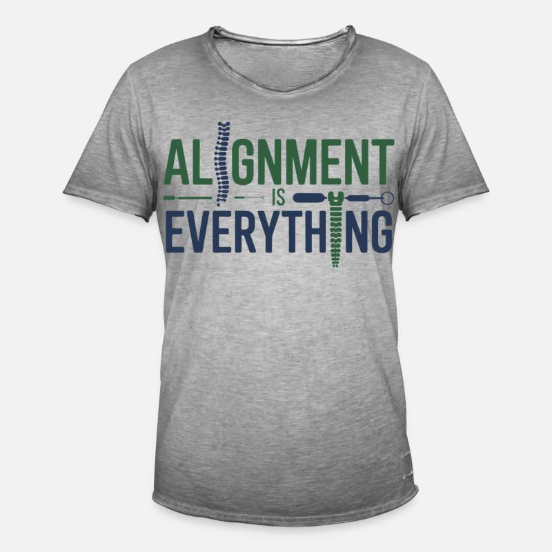 Chiropractor Alignment Is Everything Professional  - Men's Vintage T-Shirt - vintage grey