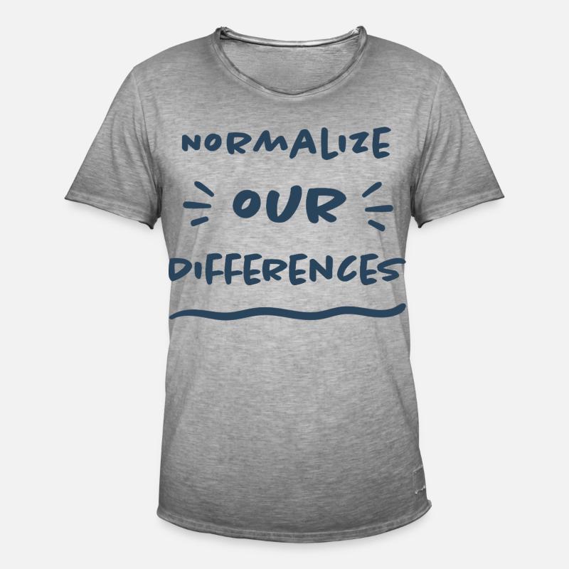 Normalize our Differences - Inclusion - Men's Vintage T-Shirt - vintage grey