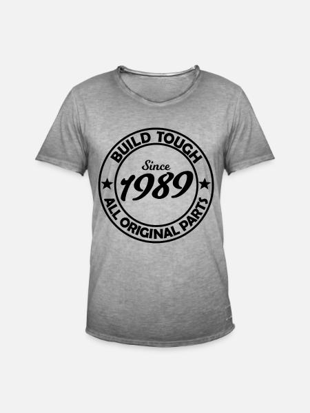 Two Star 1989 Silhouette - Men's Vintage T-Shirt - vintage grey