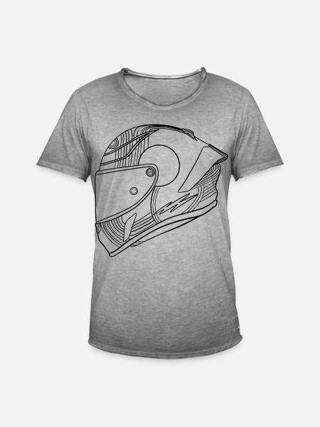 Black Helmet - Visor - Men's Vintage T-Shirt - vintage grey