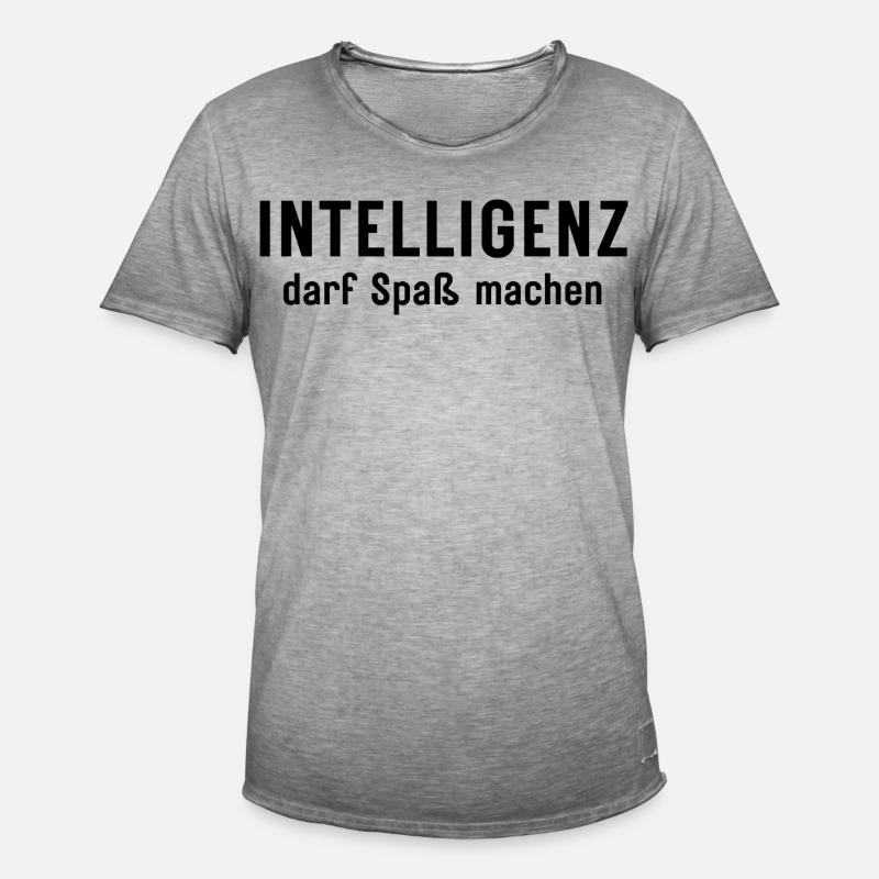 Intelligence can be fun Statement Design - Men's Vintage T-Shirt - vintage grey