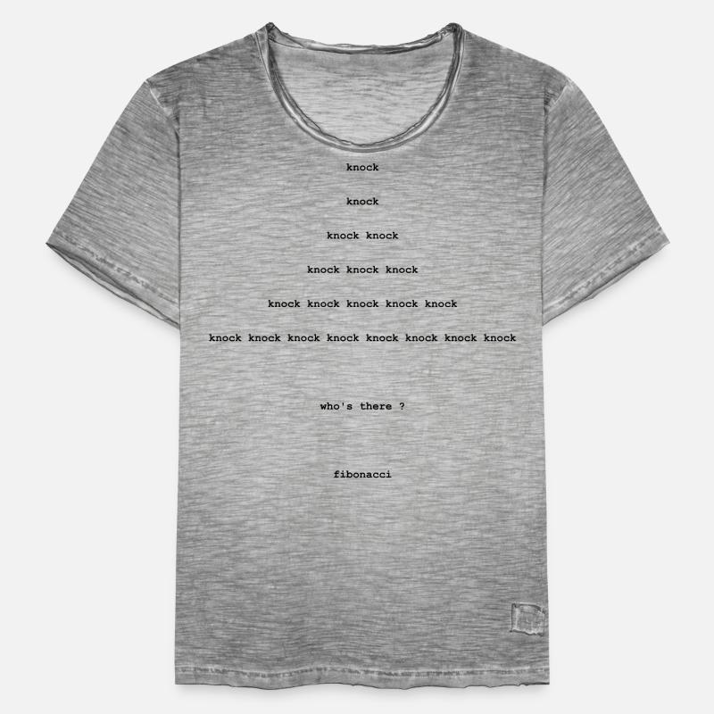 Knock Knock who's there fibonacci math nerd joke Men's Vintage T-Shirt