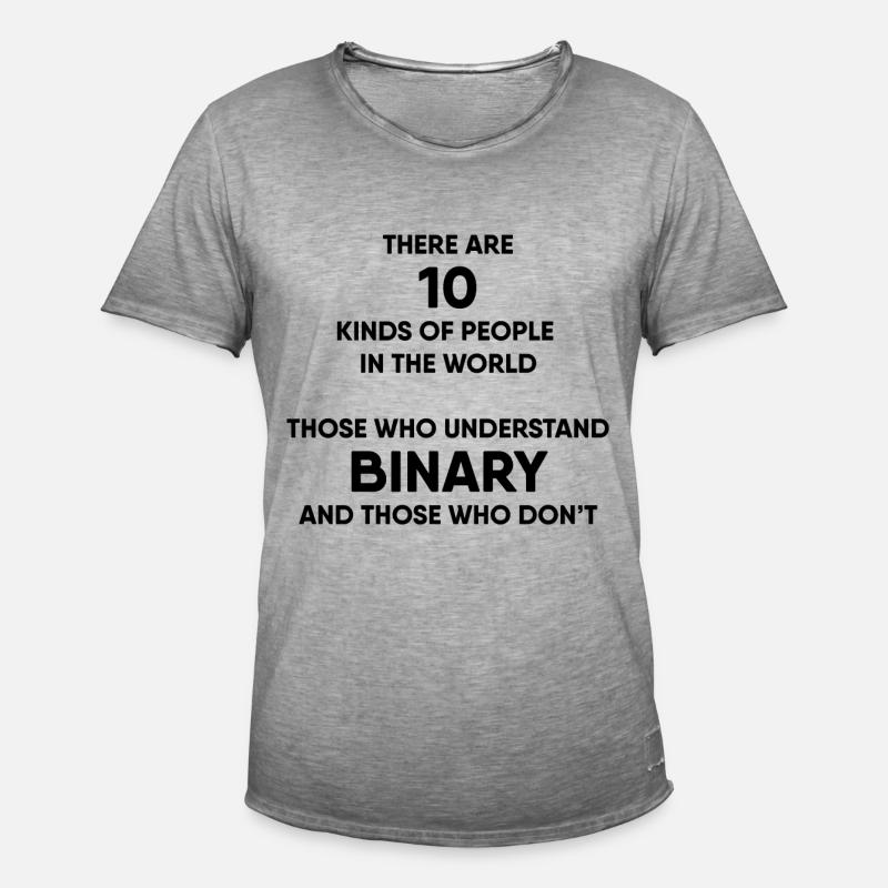 Programmer - Binary system - Men's Vintage T-Shirt - vintage grey