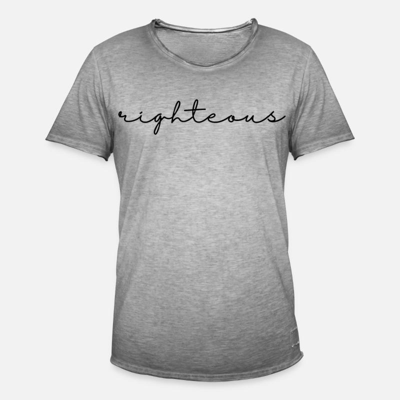 Righteous script - Men's Vintage T-Shirt - vintage grey