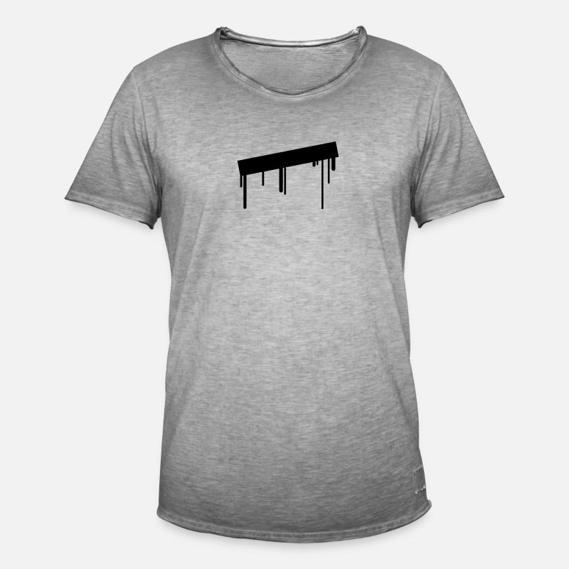 empty_graffiti_frame - Men's Vintage T-Shirt - vintage grey