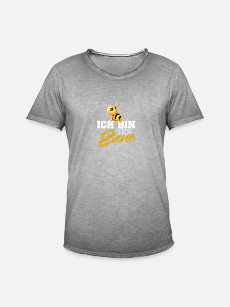 Ich Bin Eine Biene - Männer Vintage T-Shirt - Vintage Grau