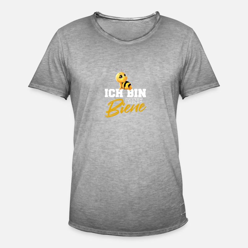 Ich Bin Eine Biene - Männer Vintage T-Shirt - Vintage Grau
